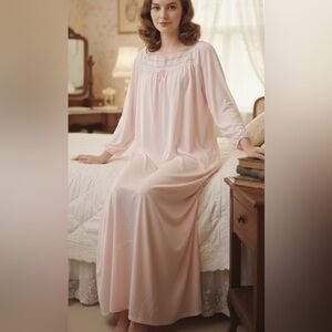 KLEIN Vintage Pink Full Figure Nightgown size one size